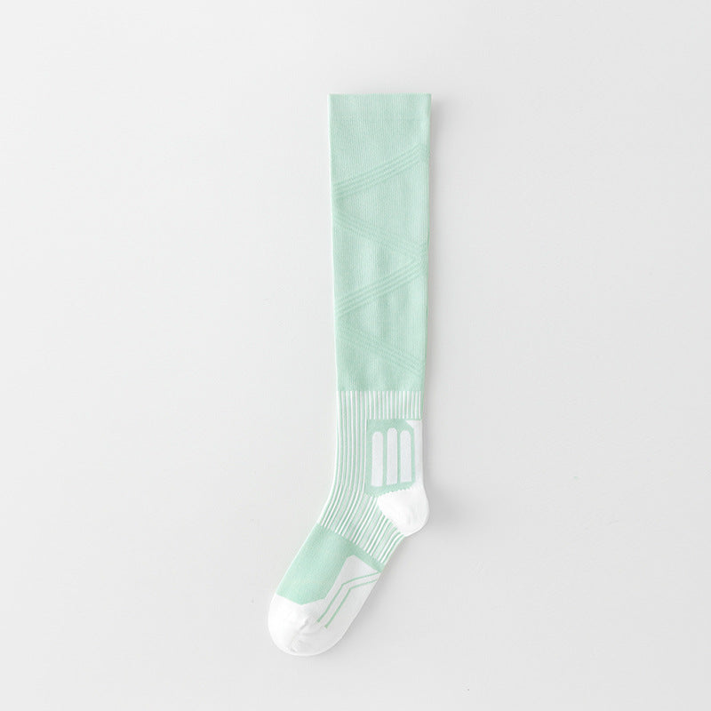 Green Women's fitness and sports pressure socks