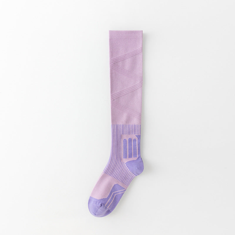 Purple Women's fitness and sports pressure socks